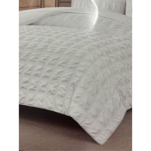 Koolaburra by Ugg twin size Jane white silver comforter set blanket bedding nwt - Picture 1 of 7